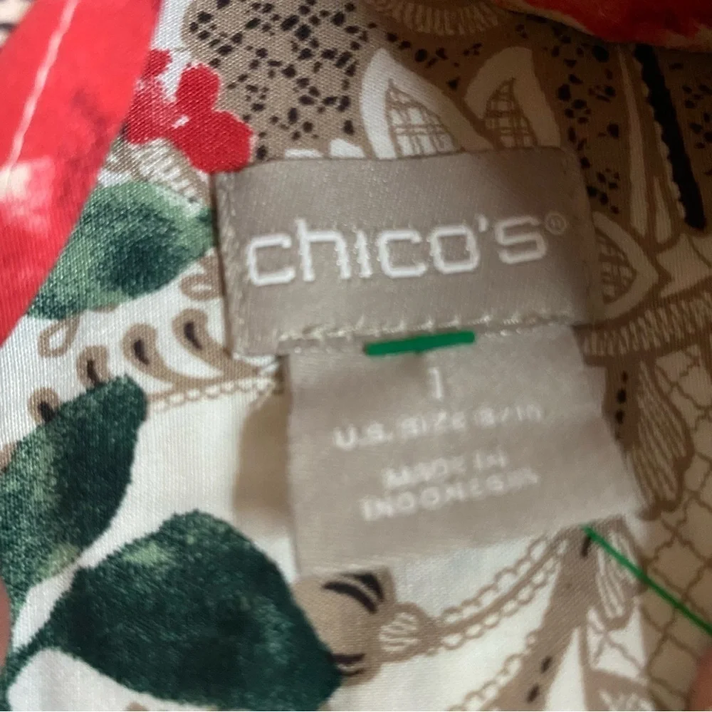Chico’s Floral Silky Soft Long Sleeve Shirt Medium - Picture 2 of 7